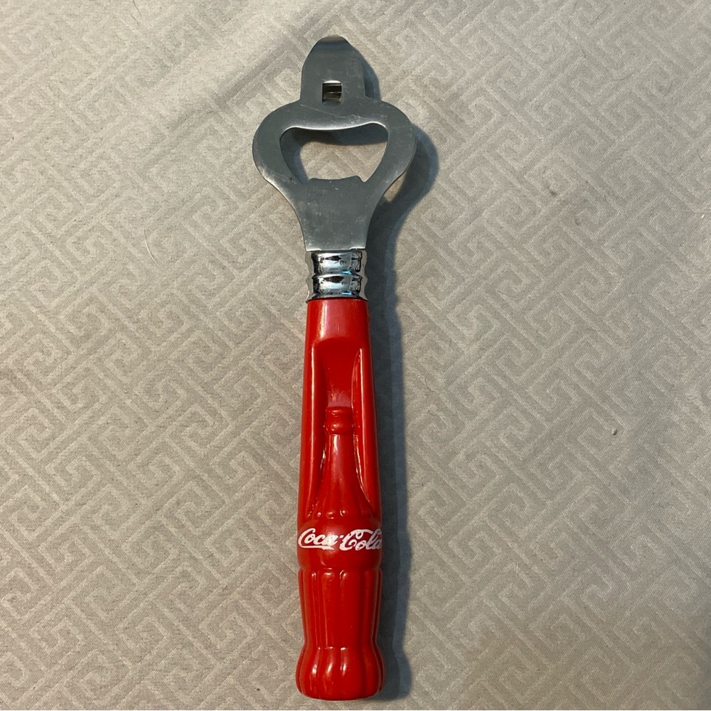 Coca Cola Bottle Opener - Red Plastic Bottle Design 7”